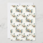 Waterverf paaivogels en eitjes feestdagenkaart (Achterkant)