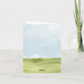 Waterverf paar kunst bruiloft kaart (Achterkant)