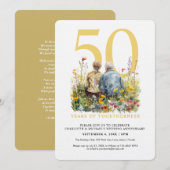 Waterverf Paar Liefde Romance Bruiloft Jubileum Kaart (Voorkant / Achterkant)