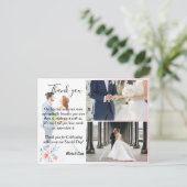 Waterverf paar met Rozen bruiloft Bedankt Kaart (Staand voorkant)