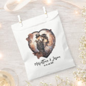 Waterverf paar romantisch hart  bedankzakje (Geknipt)