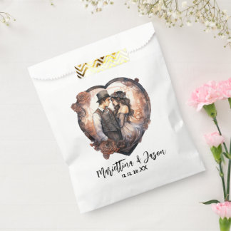 Waterverf paar romantisch hart bedankzakje