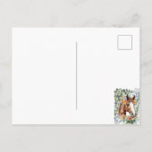 Waterverf Paard Bloemen Custom Foto Baby shower Briefkaart (Achterkant)