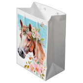 Waterverf Paard Bloemen Medium Cadeauzakje (Voorkant Gekanteld)