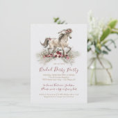 Waterverf paard Derby Vrijgezellenfeest Kaart (Staand voorkant)