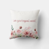 Waterverf paard en roos werppijp kussen (Achterkant)