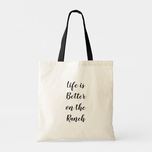 Waterverf Paard: "Het leven is beter..." Tote Bag (Achterkant)