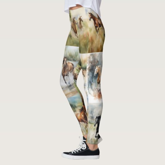 Waterverf Paard Leggings - Mooi (Links)