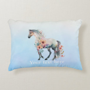 Waterverf-paard met accentuop accent kussen
