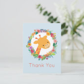 Waterverf paard op horizontale strepen Dank u Briefkaart (Staand voorkant)