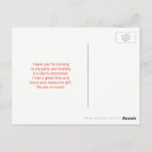 Waterverf paard op horizontale strepen Dank u Briefkaart (Achterkant)