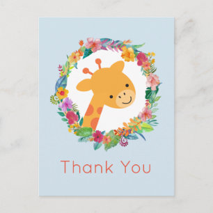 Waterverf paard op horizontale strepen Dank u Briefkaart