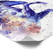 Waterverf paard poster (Hoek)