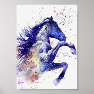 Waterverf paard poster