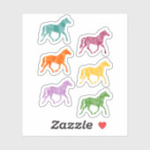 Waterverf paard silhouet sticker pack (Vel)