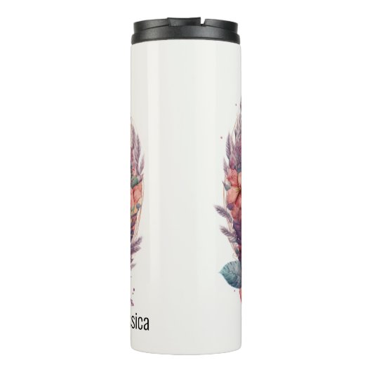 Waterverf paard thermosbeker (Achterkant)