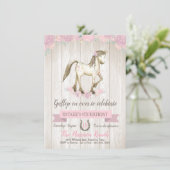 Waterverf Paard Verjaardagsfeest Kaart (Staand voorkant)