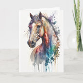 WATERVERF PAARDACHTIGEN KAART VOOR ALLE GELEGENHED (Voorkant)