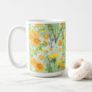 Waterverf Paardebloem Patroon Koffiemok