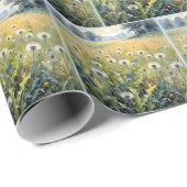 Waterverf paardebloem veld cadeaupapier (Rol Hoek)