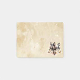 Waterverf Paarden Boerderij Dier  Post-it® Notes
