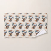 Waterverf Paarden Boho Dripping Paint Pattern Bad Handdoek (Handdoek)