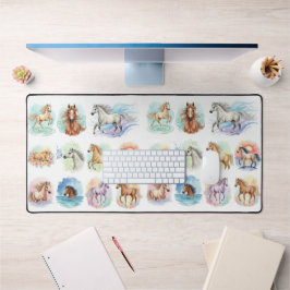 Waterverf paarden bureaumat