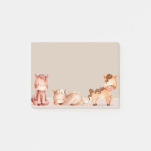 Waterverf Paarden Cartoon Tekening Post-it® Notes