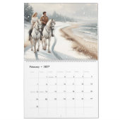 Waterverf paarden Kalender (Feb 2027)