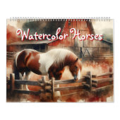  Waterverf paarden Kalender (Hoes)