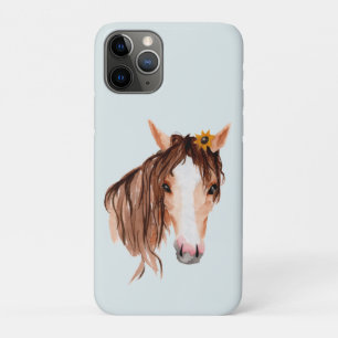 Waterverf Paarden met zonnebloem Case-Mate iPhone Case