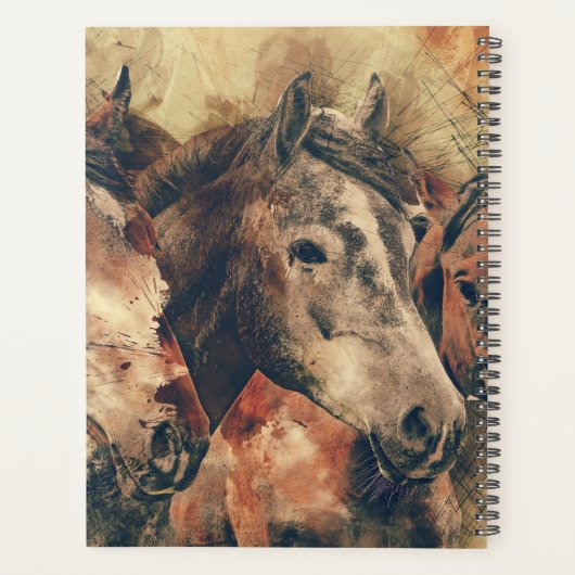 Waterverf paarden planner (Achterkant)