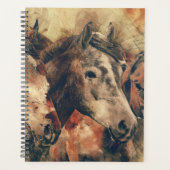 Waterverf paarden planner (Voorkant)