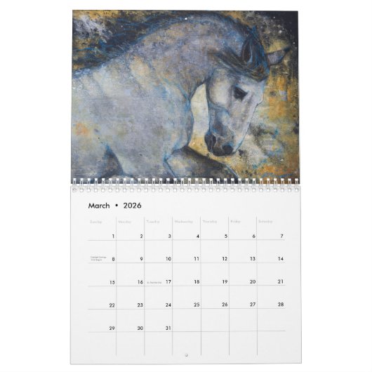 Waterverf Paarden Wandkalender 2025 Kalender (Mar 2026)