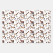 Waterverf paarden Western Inpakpapier Vel (Voorkant)