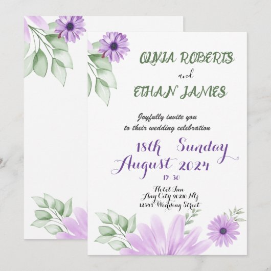 Waterverf paardenbloeding kaart (Voorkant / Achterkant)