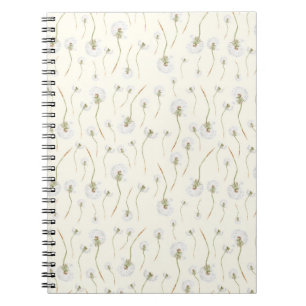 Waterverf Paardenbloem Bloemen Naadloos Patroon Notitieboek