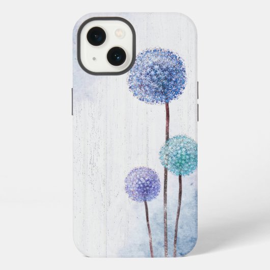 Waterverf Paardenbloemen Op Hout iPhone Hoesje (Achterkant)