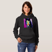 Waterverf Paardengezicht Abstract Hoodie (Voorkant volledig)