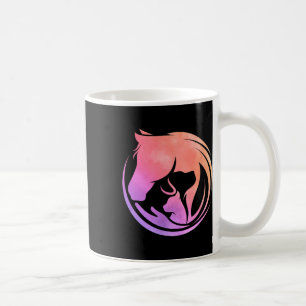 Waterverf Paardenhonden Katten Kunst Paardrijden C Koffiemok