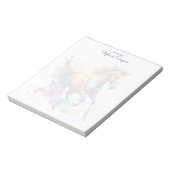 Waterverf Paardenliefhebber Gepersonaliseerd Notitieblok (Linkerzijde)