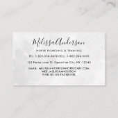 Waterverf Paardenpaard Gepersonaliseerde paardensp Visitekaartje (Achterkant)