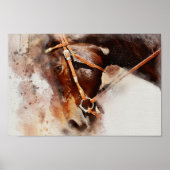 Waterverf PaardenPoster Poster (Voorkant)