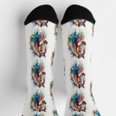 Waterverf paardensport Sokken (Top)