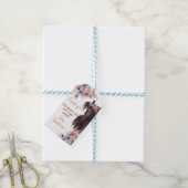 Waterverf paardenverjaardagscowgirl cadeaulabel (Met Touw)