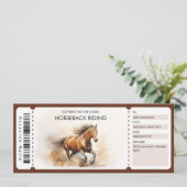 Waterverf Paardrijden Cadeaubon Kaart (Staand voorkant)