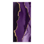 waterverf paars agate op zwarte prijslijst reclamekaart (Achterkant)