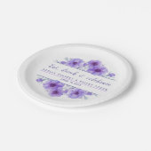 Waterverf paars-anemonpapier bord (Gekanteld)