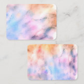 waterverf paars blauw abstract aangepast visitekaartje (Voorkant / Achterkant)