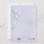 Waterverf Paars blauw Daisy Lavender Wedding Save The Date (Achterkant)